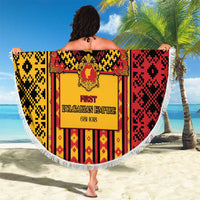 First Bulgarian Empire Beach Blanket Slavic Patterns - Wonder Print Shop