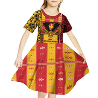 First Bulgarian Empire Kid Short Sleeve Dress Slavic Patterns - Wonder Print Shop