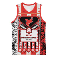 Second Bulgarian Empire Basketball Jersey Slavic Patterns - Wonder Print Shop