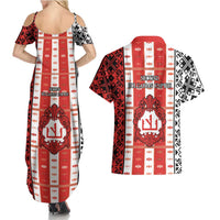 Second Bulgarian Empire Couples Matching Summer Maxi Dress and Hawaiian Shirt Slavic Patterns - Wonder Print Shop