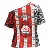 Second Bulgarian Empire Cross Shoulder Shirt Slavic Patterns - Wonder Print Shop