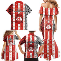 Second Bulgarian Empire Family Matching Mermaid Dress and Hawaiian Shirt Slavic Patterns - Wonder Print Shop