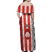 Second Bulgarian Empire Family Matching Off Shoulder Maxi Dress and Hawaiian Shirt Slavic Patterns - Wonder Print Shop