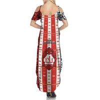 Second Bulgarian Empire Family Matching Summer Maxi Dress and Hawaiian Shirt Slavic Patterns - Wonder Print Shop