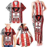 Second Bulgarian Empire Family Matching Tank Maxi Dress and Hawaiian Shirt Slavic Patterns - Wonder Print Shop