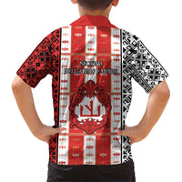 Second Bulgarian Empire Kid Hawaiian Shirt Slavic Patterns - Wonder Print Shop