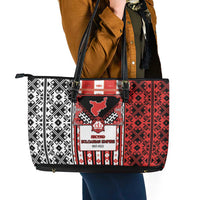 Second Bulgarian Empire Leather Tote Bag Slavic Patterns - Wonder Print Shop