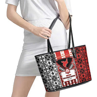 Second Bulgarian Empire Leather Tote Bag Slavic Patterns - Wonder Print Shop