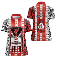 Second Bulgarian Empire Women Polo Shirt Slavic Patterns - Wonder Print Shop
