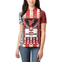 Second Bulgarian Empire Women Polo Shirt Slavic Patterns - Wonder Print Shop