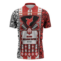 Second Bulgarian Empire Zipper Polo Shirt Slavic Patterns - Wonder Print Shop