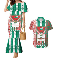 Tsardom Of Bulgaria Couples Matching Mermaid Dress and Hawaiian Shirt Slavic Patterns - Wonder Print Shop