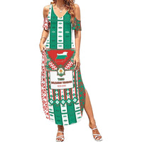 Tsardom Of Bulgaria Family Matching Summer Maxi Dress and Hawaiian Shirt Slavic Patterns - Wonder Print Shop