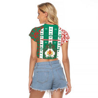 Tsardom Of Bulgaria Raglan Cropped T Shirt Slavic Patterns - Wonder Print Shop