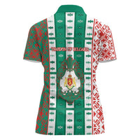 Tsardom Of Bulgaria Women Polo Shirt Slavic Patterns - Wonder Print Shop