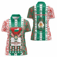 Tsardom Of Bulgaria Women Polo Shirt Slavic Patterns - Wonder Print Shop