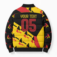 Custom Germany Football Bomber Puffer Jacket Majestic Eagle And Gold Trophy Unique Style
