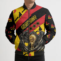 Custom Germany Football Bomber Puffer Jacket Majestic Eagle And Gold Trophy Unique Style