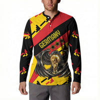 Custom Germany Football Button Sweatshirt Majestic Eagle And Gold Trophy Unique Style