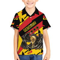 Custom Germany Football Kid Hawaiian Shirt Majestic Eagle And Gold Trophy Unique Style