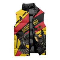 Custom Germany Football Sleeveless Puffer Jacket Majestic Eagle And Gold Trophy Unique Style