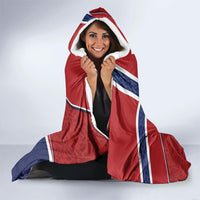 Norway Football Hooded Blanket Viking Ship Nordic Patterns