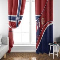 Norway Football Window Curtain Viking Ship Nordic Patterns