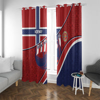 Norway Football Window Curtain Viking Ship Nordic Patterns