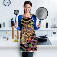 Hippie Apron Hand Gesture V With Peace Symbol - Wonder Print Shop