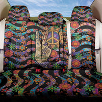 Hippie Back Car Seat Cover Hand Gesture V With Peace Symbol - Wonder Print Shop