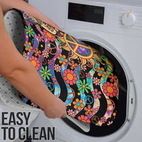 Hippie Bathroom Set Hand Gesture V With Peace Symbol - Wonder Print Shop