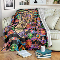 Hippie Blanket Hand Gesture V With Peace Symbol - Wonder Print Shop