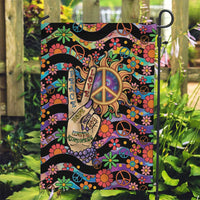 Hippie Garden Flag Hand Gesture V With Peace Symbol - Wonder Print Shop