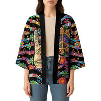 Hippie Kimono Hand Gesture V With Peace Symbol - Wonder Print Shop