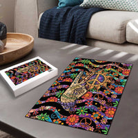 Hippie Puzzle Hand Gesture V With Peace Symbol - Wonder Print Shop