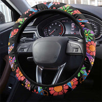 Hippie Steering Wheel Cover Hand Gesture V With Peace Symbol - Wonder Print Shop