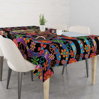 Hippie Tablecloth Hand Gesture V With Peace Symbol - Wonder Print Shop