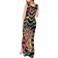 Hippie Tank Maxi Dress Hand Gesture V With Peace Symbol - Wonder Print Shop