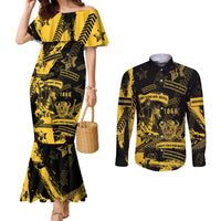 Buffalo Soldiers Couples Matching Mermaid Dress and Long Sleeve Button Shirt Military Urban Retro Style - Wonder Print Shop