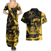 Buffalo Soldiers Couples Matching Summer Maxi Dress and Hawaiian Shirt Military Urban Retro Style - Wonder Print Shop
