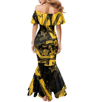 Buffalo Soldiers Family Matching Mermaid Dress and Hawaiian Shirt Military Urban Retro Style - Wonder Print Shop