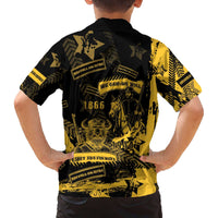 Buffalo Soldiers Family Matching Off The Shoulder Long Sleeve Dress and Hawaiian Shirt Military Urban Retro Style - Wonder Print Shop