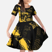 Buffalo Soldiers Family Matching Off Shoulder Maxi Dress and Hawaiian Shirt Military Urban Retro Style - Wonder Print Shop