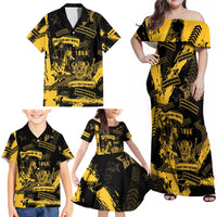 Buffalo Soldiers Family Matching Off Shoulder Maxi Dress and Hawaiian Shirt Military Urban Retro Style - Wonder Print Shop