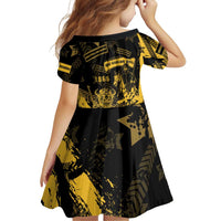 Buffalo Soldiers Family Matching Off Shoulder Short Dress and Hawaiian Shirt Military Urban Retro Style - Wonder Print Shop