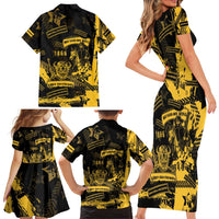 Buffalo Soldiers Family Matching Short Sleeve Bodycon Dress and Hawaiian Shirt Military Urban Retro Style - Wonder Print Shop