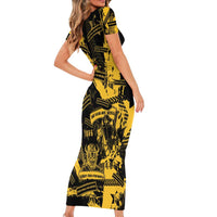 Buffalo Soldiers Family Matching Short Sleeve Bodycon Dress and Hawaiian Shirt Military Urban Retro Style - Wonder Print Shop