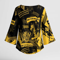 Buffalo Soldiers Kimono Sleeve Blouse Military Urban Retro Style - Wonder Print Shop