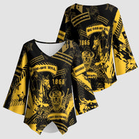 Buffalo Soldiers Kimono Sleeve Blouse Military Urban Retro Style - Wonder Print Shop