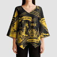 Buffalo Soldiers Kimono Sleeve Blouse Military Urban Retro Style - Wonder Print Shop